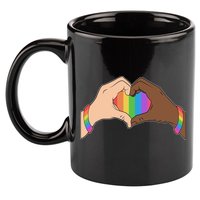 LGBT Pride Love Heart Hands 11oz C Handle Ceramic Mug