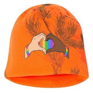 LGBT Pride Love Heart Hands Kati - Camo Knit Beanie