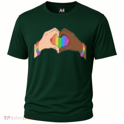 LGBT Pride Love Heart Hands Cooling Performance Crew T-Shirt