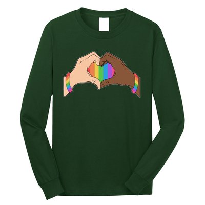 LGBT Pride Love Heart Hands Long Sleeve Shirt