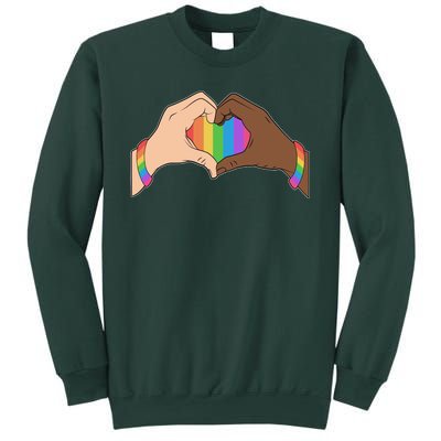 LGBT Pride Love Heart Hands Sweatshirt