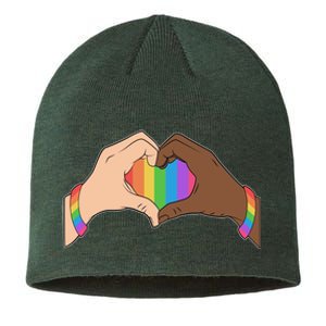 LGBT Pride Love Heart Hands Sustainable Beanie