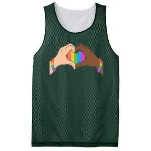 LGBT Pride Love Heart Hands Mesh Reversible Basketball Jersey Tank