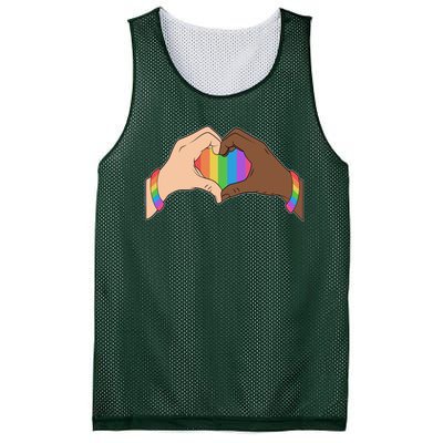 LGBT Pride Love Heart Hands Mesh Reversible Basketball Jersey Tank