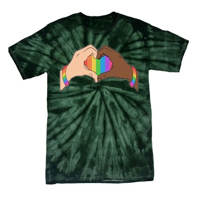 LGBT Pride Love Heart Hands Tie-Dye T-Shirt