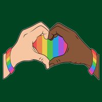 LGBT Pride Love Heart Hands Tie-Dye T-Shirt