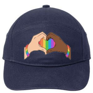 LGBT Pride Love Heart Hands 7-Panel Snapback Hat