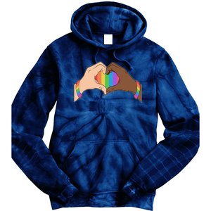 LGBT Pride Love Heart Hands Tie Dye Hoodie