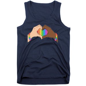 LGBT Pride Love Heart Hands Tank Top