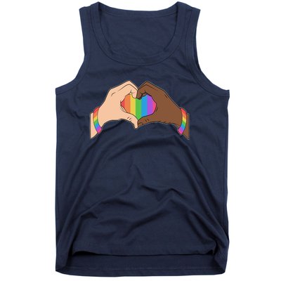 LGBT Pride Love Heart Hands Tank Top