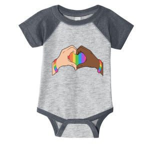 LGBT Pride Love Heart Hands Infant Baby Jersey Bodysuit