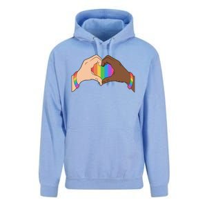 LGBT Pride Love Heart Hands Unisex Surf Hoodie