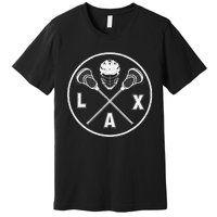 LAX Player Lacrosse Lacrosse Logo Lacrosse Lovers Premium T-Shirt