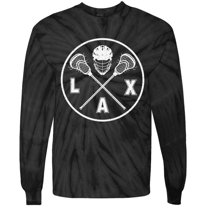 LAX Player Lacrosse Lacrosse Logo Lacrosse Lovers Tie-Dye Long Sleeve Shirt