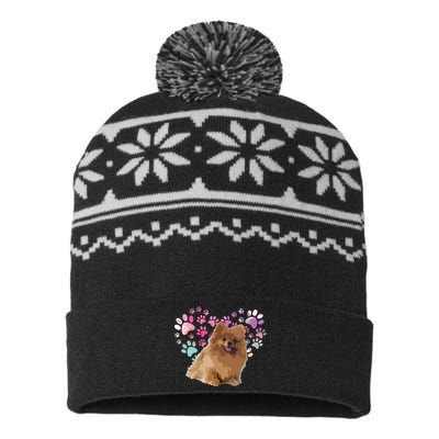 Love Pomeranian USA-Made Snowflake Beanie