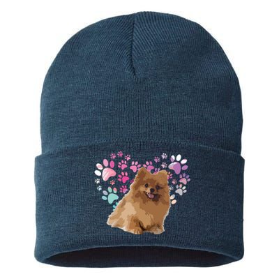 Love Pomeranian Sustainable Knit Beanie