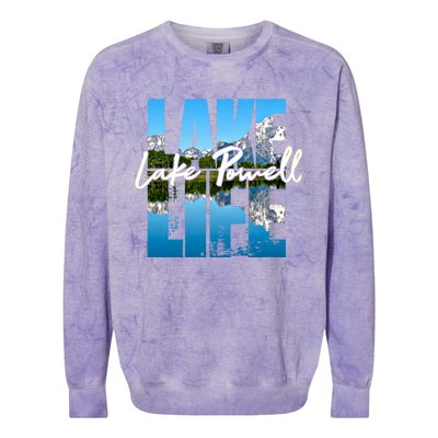 Lake Powell Lakes Lake Life Kayaking Camping Kayak Basin Great Gift Colorblast Crewneck Sweatshirt