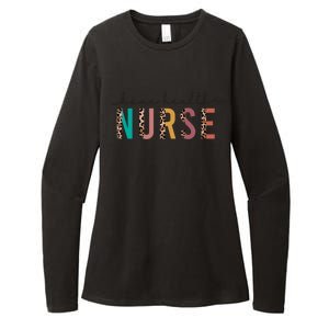 Leopard Print Letters Home Health Nurse Rn Nursing S Gift Womens CVC Long Sleeve Shirt