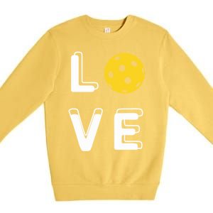 Love Pickleball (Meaningful Gift) Premium Crewneck Sweatshirt