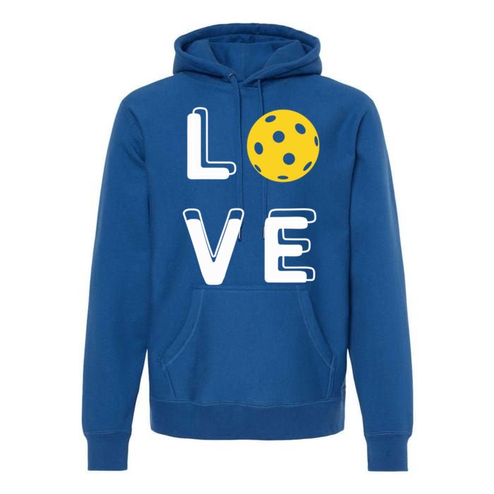 Love Pickleball (Meaningful Gift) Premium Hoodie