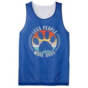 Less People More Dogs Funny Humorous Dog Lovers Mesh Reversible Basketball Jersey Tank