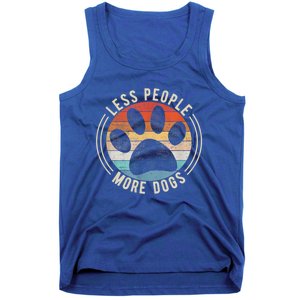 Less People More Dogs Funny Humorous Dog Lovers Tank Top