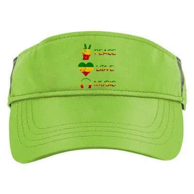 Love Peace Music Rasta Reggae Rastafari Roots Reggae Pride Adult Drive Performance Visor