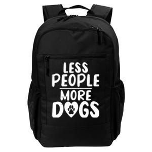 Less People More Dogs Funny Humorous Dog Lovers Daily Commute Backpack