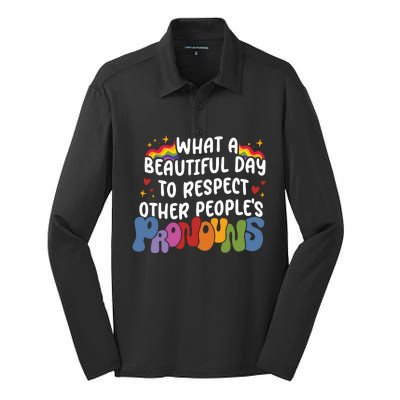 Lgbtq Pride Month Love Silk Touch Performance Long Sleeve Polo