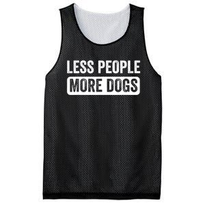 Less People More Dogs Funny Humorous Dog Lovers Mesh Reversible Basketball Jersey Tank