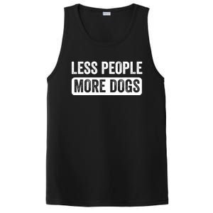 Less People More Dogs Funny Humorous Dog Lovers PosiCharge Competitor Tank