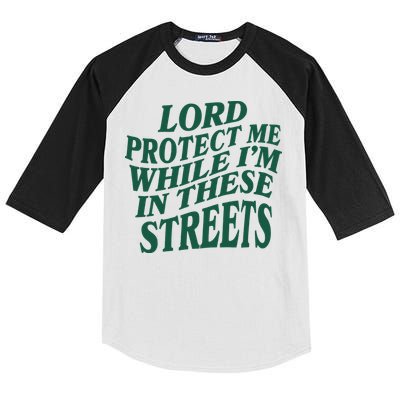 Lord Protect Me While I'm In These Streets Kids Colorblock Raglan Jersey