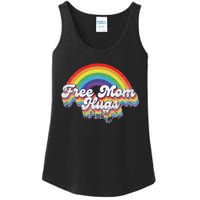 LGBT Pride Month Free Mom Hugs Rainbow Heart LGBT Flag Ladies Essential Tank