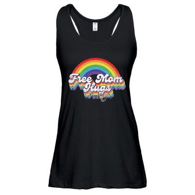 LGBT Pride Month Free Mom Hugs Rainbow Heart LGBT Flag Ladies Essential Flowy Tank