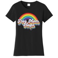 LGBT Pride Month Free Mom Hugs Rainbow Heart LGBT Flag Women's T-Shirt