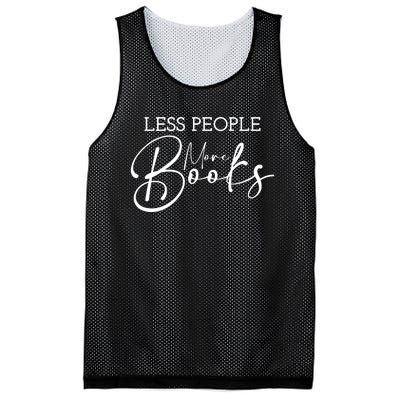 Less People More Books Mesh Reversible Basketball Jersey Tank