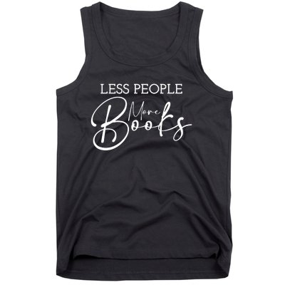 Less People More Books Tank Top