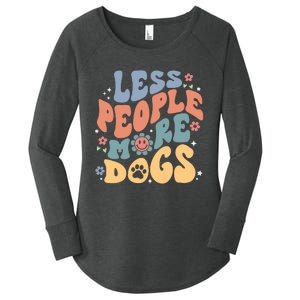 Less People More Dogs Women's Perfect Tri Tunic Long Sleeve Shirt