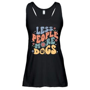 Less People More Dogs Ladies Essential Flowy Tank