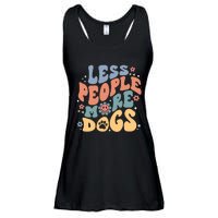 Less People More Dogs Ladies Essential Flowy Tank