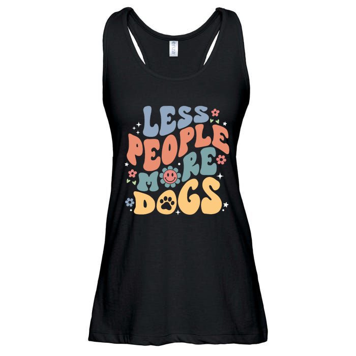 Less People More Dogs Ladies Essential Flowy Tank