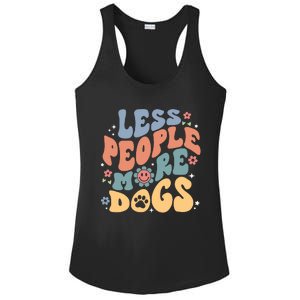 Less People More Dogs Ladies PosiCharge Competitor Racerback Tank