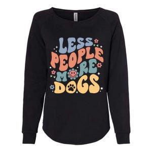 Less People More Dogs Womens California Wash Sweatshirt