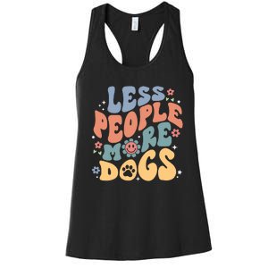 Less People More Dogs Women's Racerback Tank