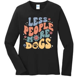 Less People More Dogs Ladies Long Sleeve Shirt