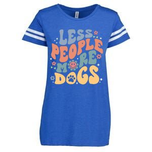 Less People More Dogs Enza Ladies Jersey Football T-Shirt