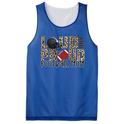 Loud Proud Moms Football Leopard Print Cheetah Pattern Meaningful Gift Mesh Reversible Basketball Jersey Tank