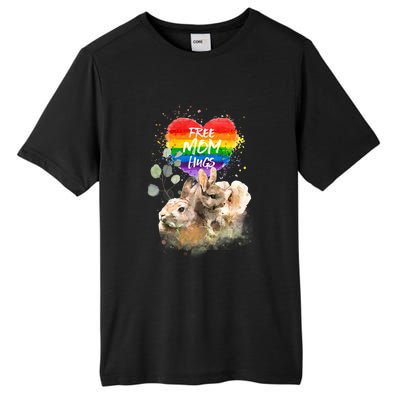 Lgbt Pride Mama Rabbit Bunny Free Mom Hugs Mothers Day Gift Tall Fusion ChromaSoft Performance T-Shirt