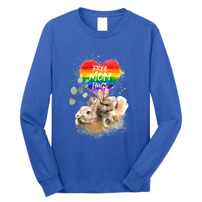 Lgbt Pride Mama Rabbit Bunny Free Mom Hugs Mothers Day Gift Long Sleeve Shirt