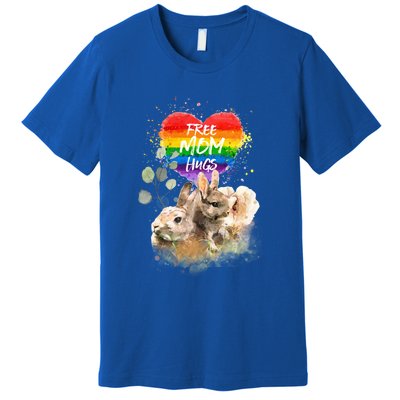 Lgbt Pride Mama Rabbit Bunny Free Mom Hugs Mothers Day Gift Premium T-Shirt